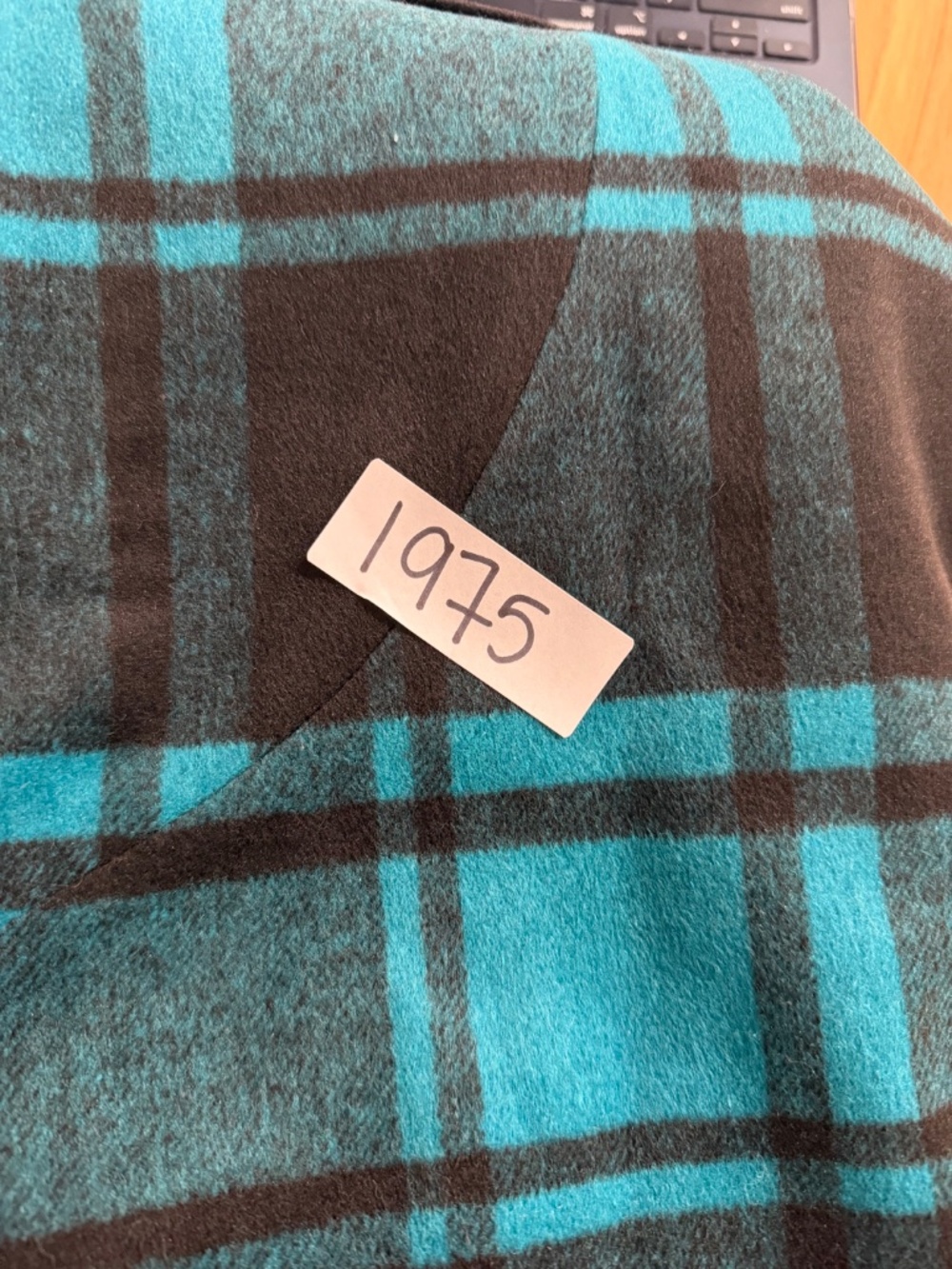 JOU JOU Plaid Wool Blend Lined Coat Jacket with Front Pockets Size XL - Picture 11 of 11